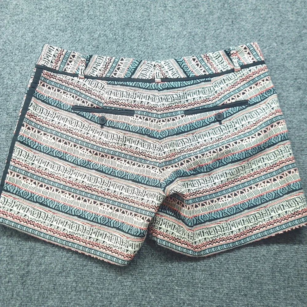 The Limited Geometric Tribal Print Shorts Blue Pink Black Side Stripe 8R